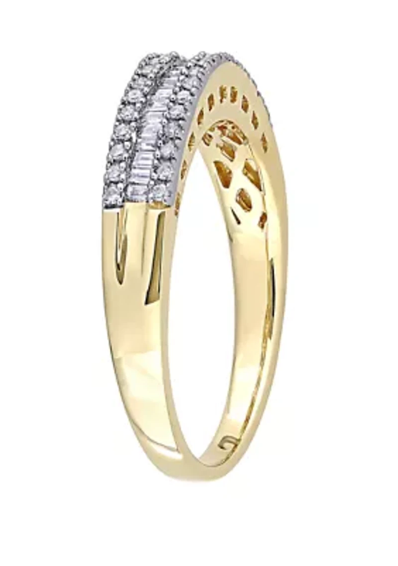 3/8 ct. t.w. Diamond 4 Row Anniversary Band 10k White Gold