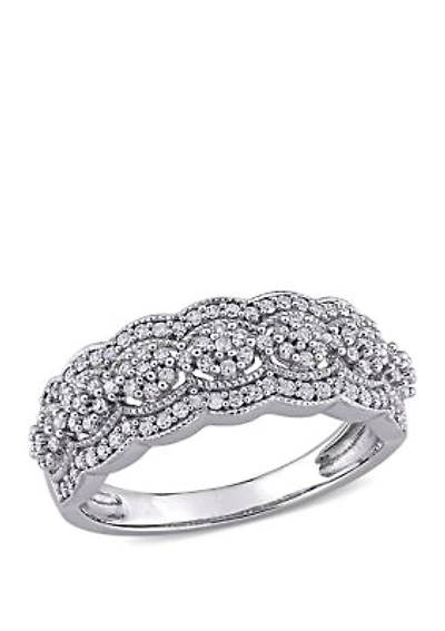 Diamond Vintage Anniversary Band 10K White Gold