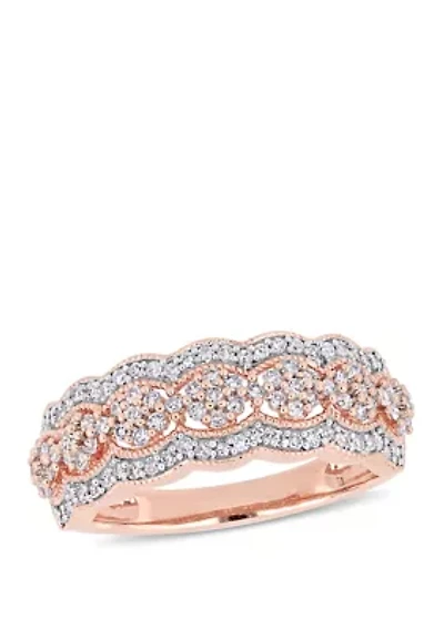 Diamond Vintage Anniversary Band 10K Rose Gold