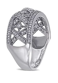 Diamond Filigree Ring 10K White Gold