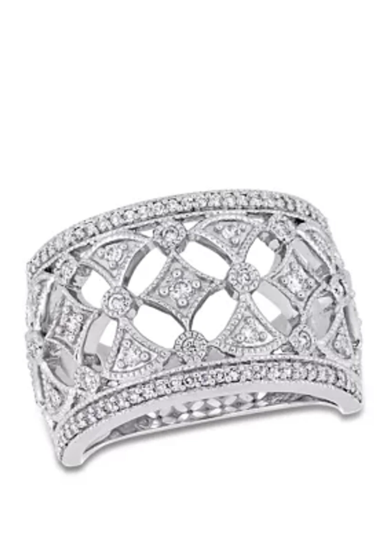 Diamond Multi-Shape Anniversary Ring in 10K White Gold