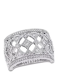 Diamond Multi-Shape Anniversary Ring in 10K White Gold