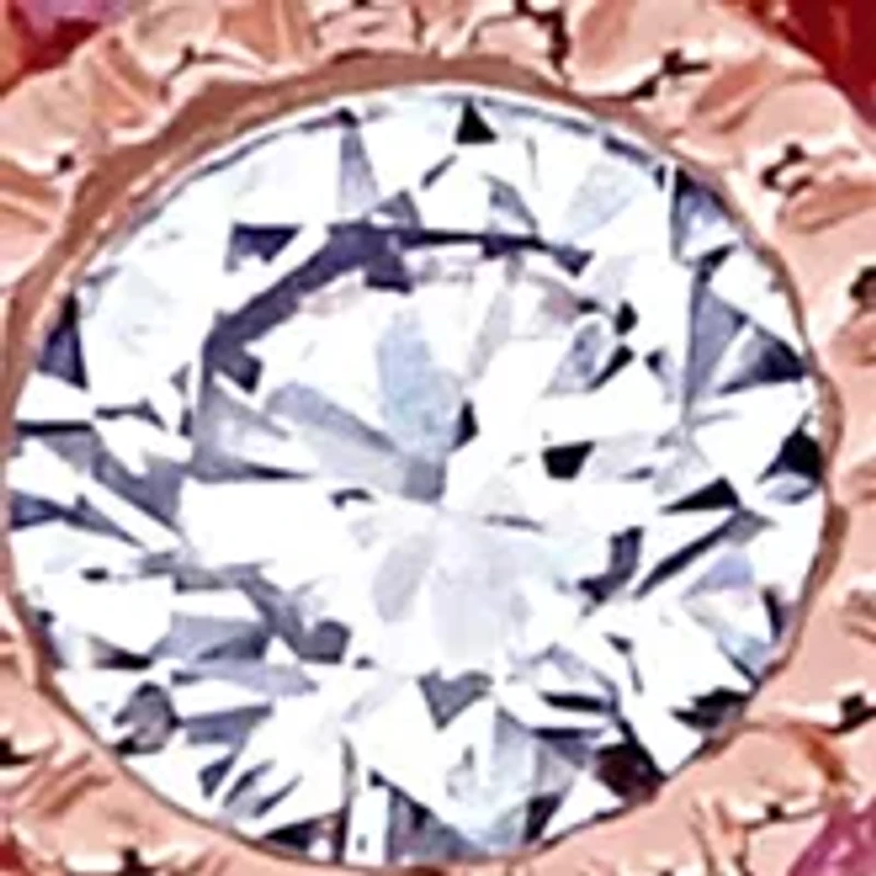 3/4 ct. t.w. Pink Sapphire and 1/6 Diamond Floral Engagement Ring 10k Rose Gold