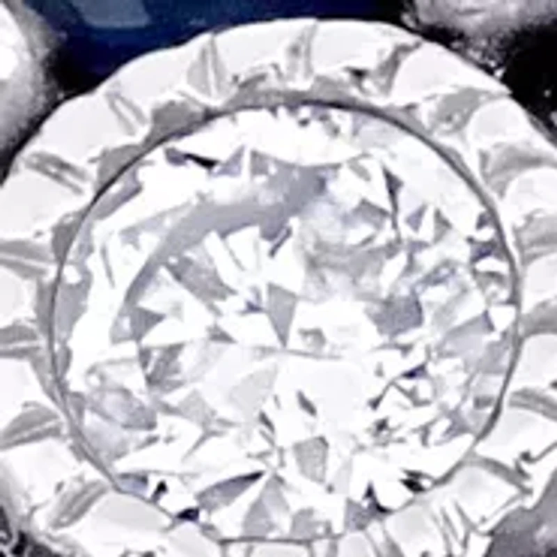 4/5 ct. t.w. Sapphire and 1/6 Diamond Floral Engagement Ring 10k White Gold