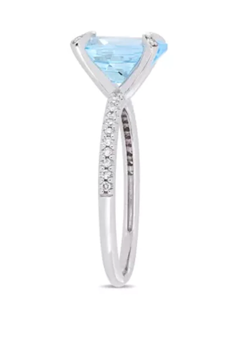 Gemstone & Diamond Ring 10K Gold