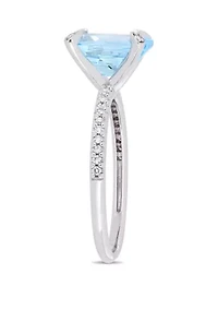 Gemstone & Diamond Ring 10K Gold