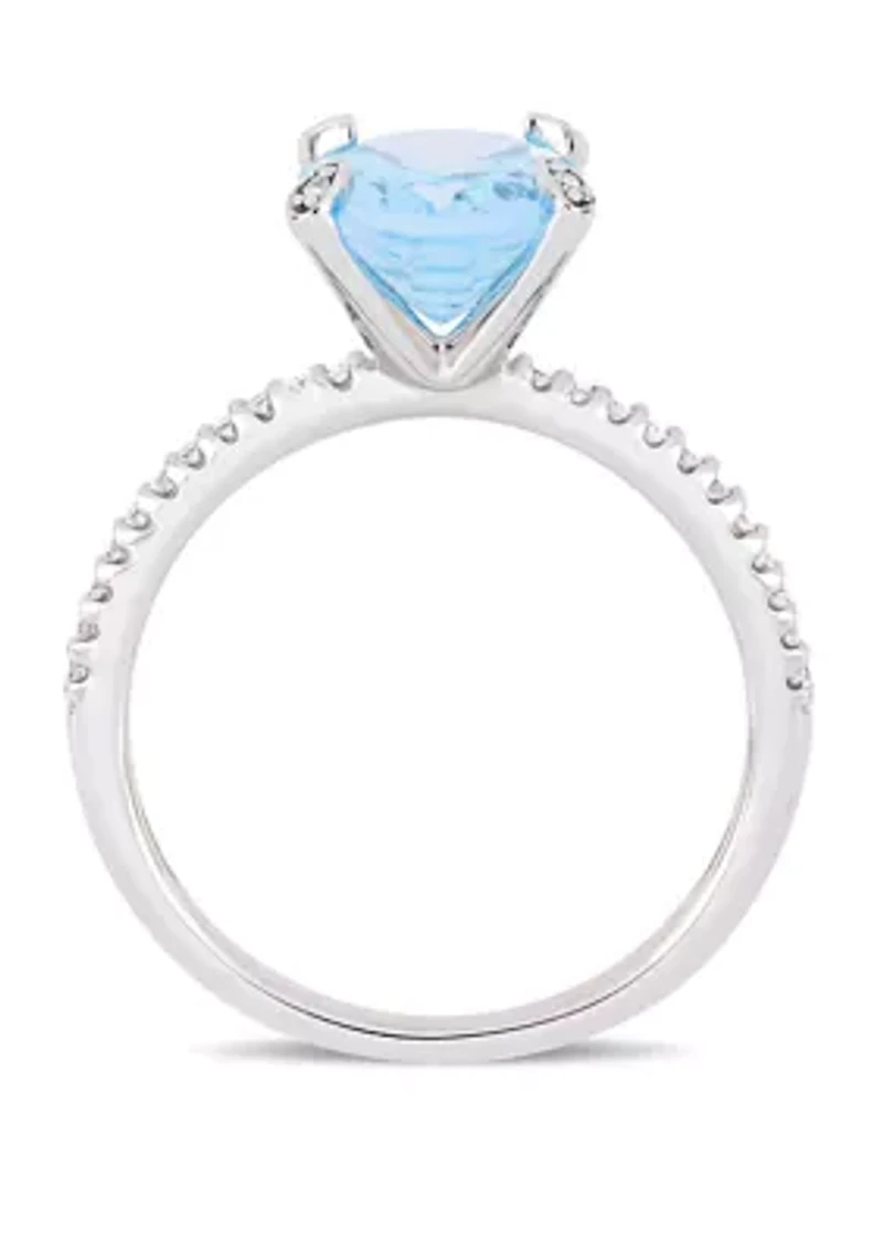 Gemstone & Diamond Ring 10K Gold