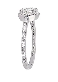 1.33 ct. t.w. Diamond Halo Engagement Ring in 14K White Gold