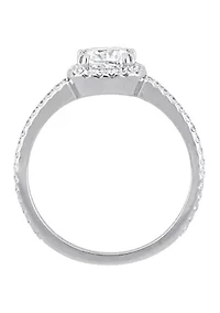 1.33 ct. t.w. Diamond Halo Engagement Ring in 14K White Gold