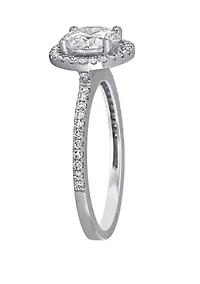 1.4 ct. t.w. Diamond Halo Engagement Ring 14K White Gold
