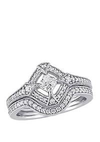 3/4 ct. t.w. Diamond Bridal Ring Set 10K White Gold