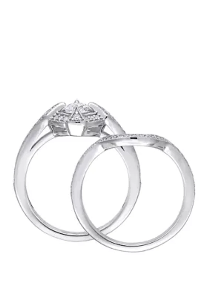 3/4 ct. t.w. Diamond Bridal Ring Set 10K White Gold