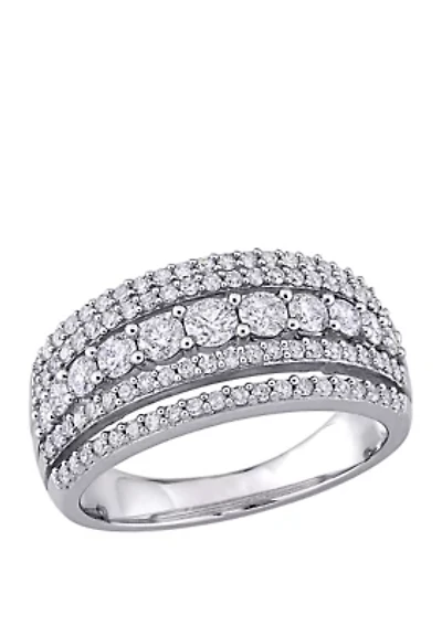1 ct. t.w. Diamond 4 Row Anniversary Band 10K White Gold