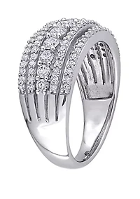 1 ct. t.w. Diamond 4 Row Anniversary Band 10K White Gold
