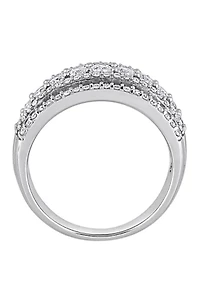 1 ct. t.w. Diamond 4 Row Anniversary Band 10K White Gold