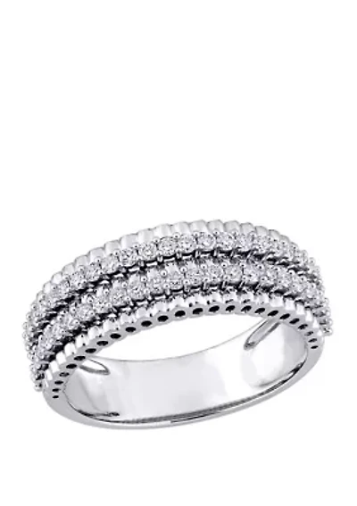 1/2 ct. t.w. Diamond Double Row Eternity Ring 14K White Gold