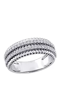 1/2 ct. t.w. Diamond Double Row Eternity Ring 14K White Gold