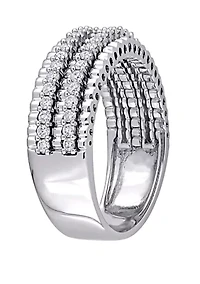 1/2 ct. t.w. Diamond Double Row Eternity Ring 14K White Gold