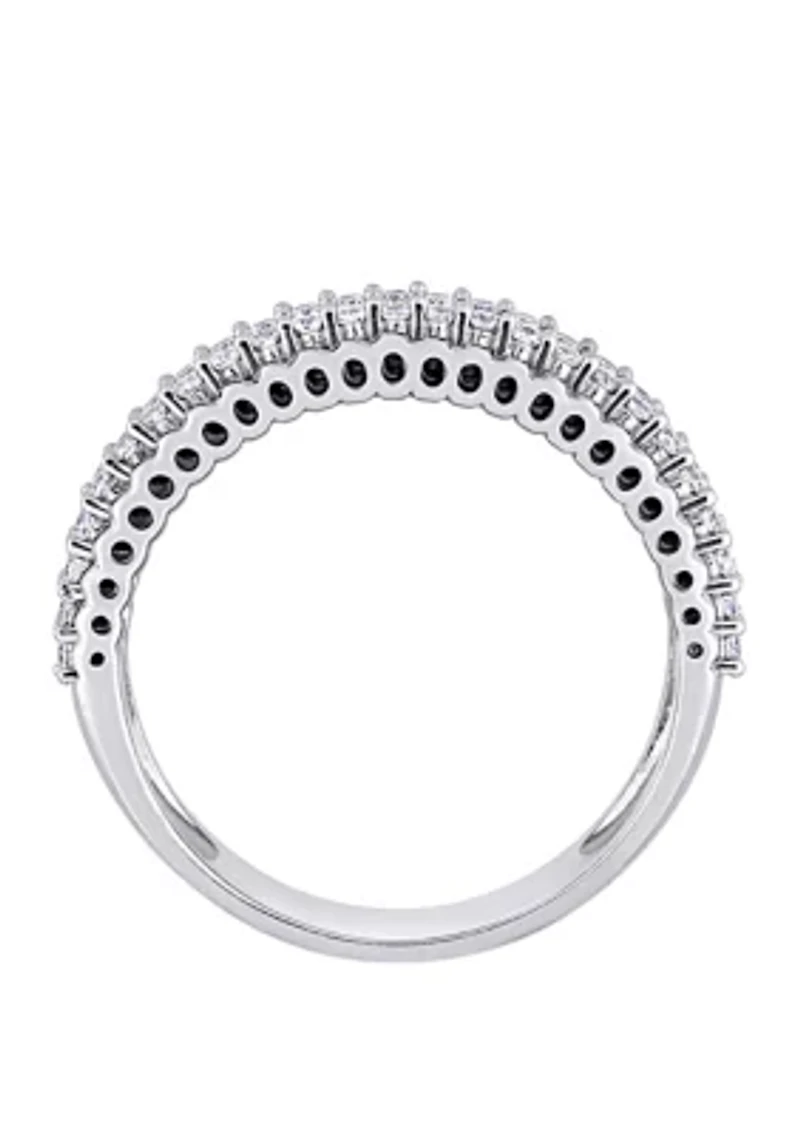 1/2 ct. t.w. Diamond Double Row Eternity Ring 14K White Gold