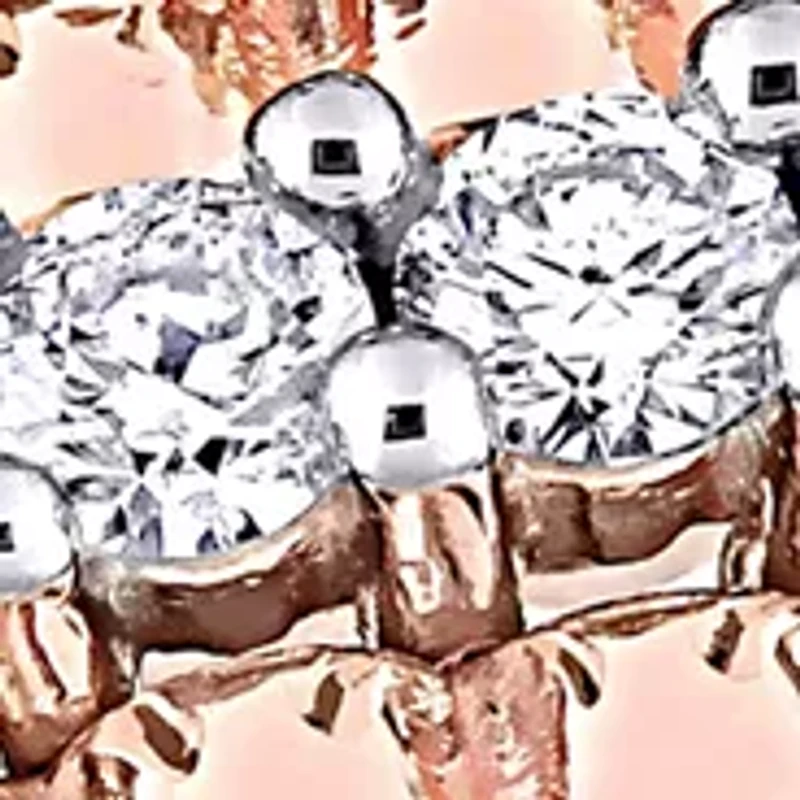 1/2 ct. t.w. Diamond Double Row Eternity Ring 14K Rose Gold
