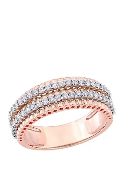 1/2 ct. t.w. Diamond Double Row Eternity Ring 14K Rose Gold