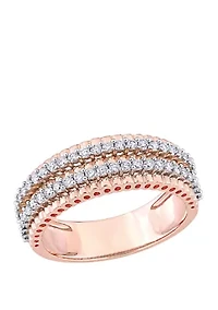 1/2 ct. t.w. Diamond Double Row Eternity Ring 14K Rose Gold