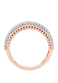 1/2 ct. t.w. Diamond Double Row Eternity Ring 14K Rose Gold