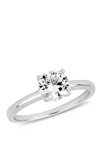 ct. t.w. Lab Created White Sapphire Solitaire Engagement Ring 10K Gold