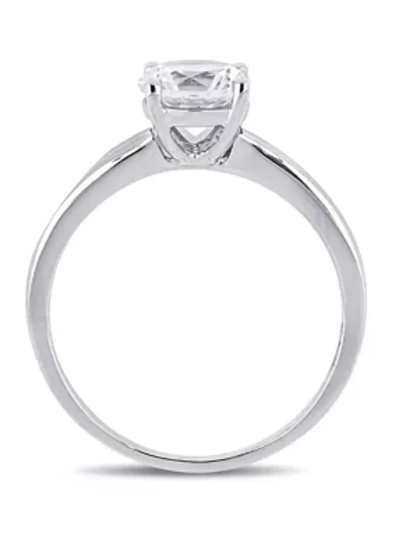 ct. t.w. Lab Created White Sapphire Solitaire Engagement Ring 10K Gold