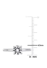 ct. t.w. Lab Created White Sapphire Solitaire Engagement Ring 10K Gold