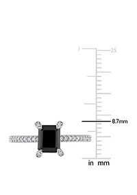 1.1 ct. t.w. Black and White Diamond Engagement Ring 10K Gold