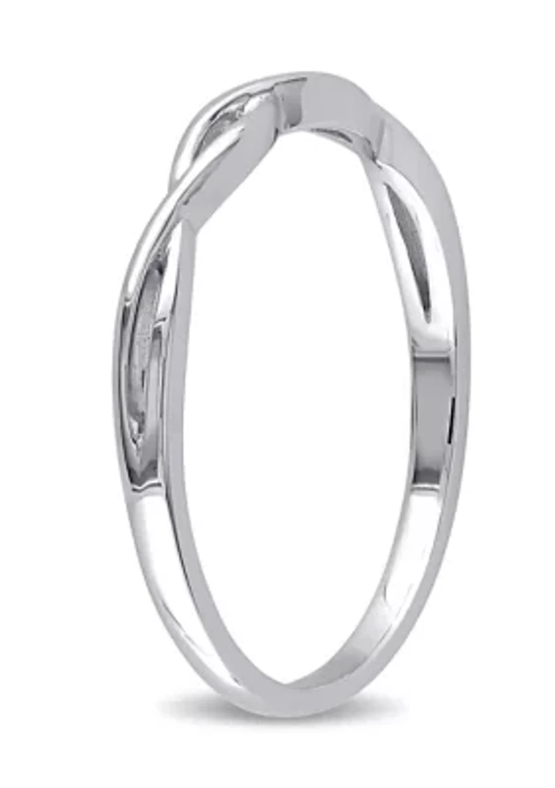 Infinity Wedding Band 10K White Gold