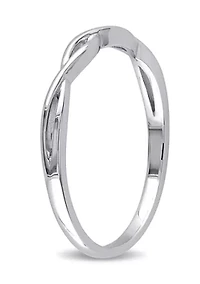 Infinity Wedding Band 10K White Gold
