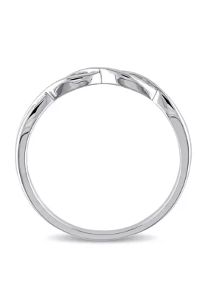 Infinity Wedding Band 10K White Gold