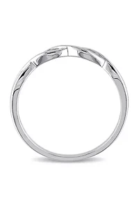 Infinity Wedding Band 10K White Gold