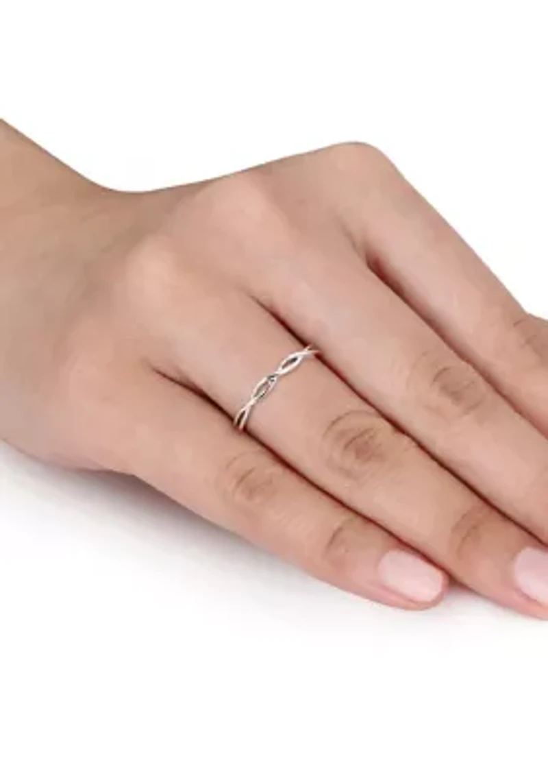 Infinity Wedding Band 10K White Gold