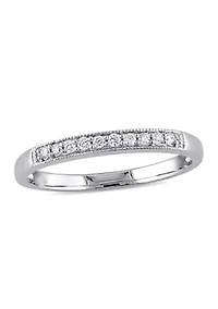1/10 ct. t.w. Diamond Wedding Band 10K White Gold