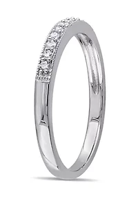 1/10 ct. t.w. Diamond Wedding Band 10K White Gold