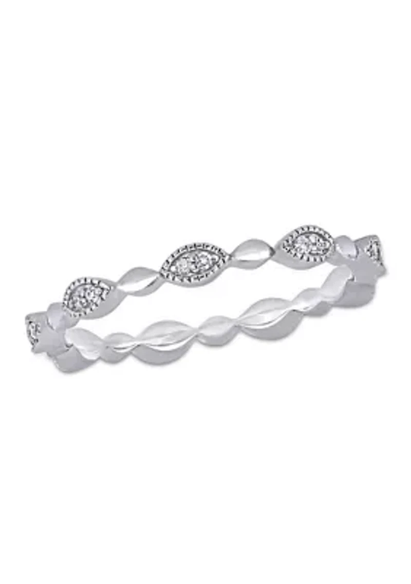 1/10 ct. t.w. Diamond Eternity Ring 10K White Gold