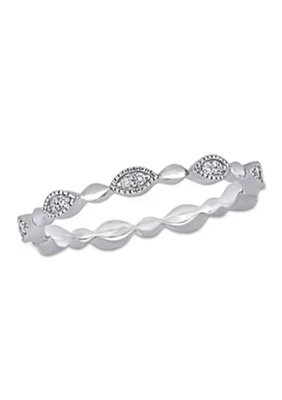 1/10 ct. t.w.  Diamond Eternity Ring 10K White Gold