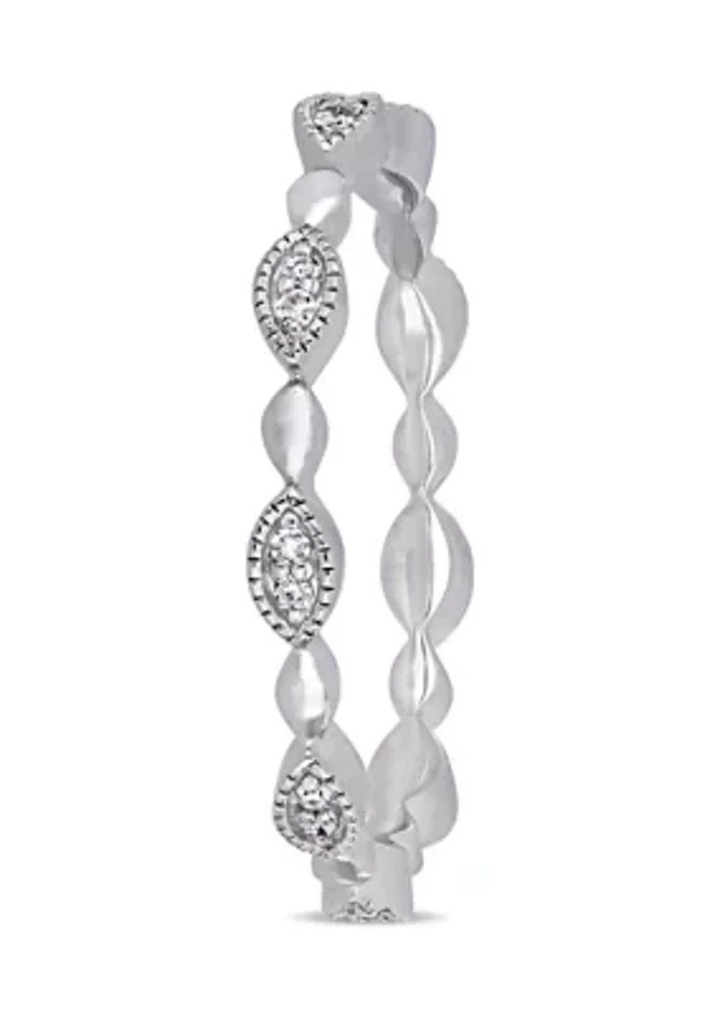 1/10 ct. t.w. Diamond Eternity Ring 10K White Gold