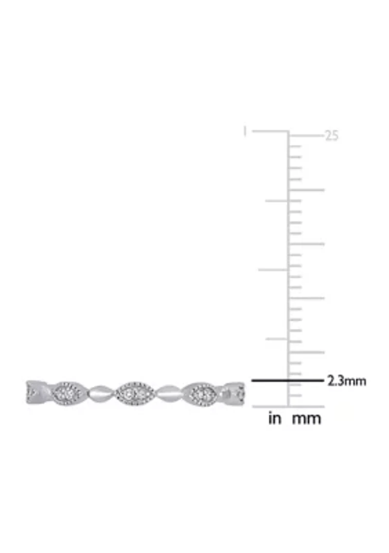 1/10 ct. t.w. Diamond Eternity Ring 10K White Gold