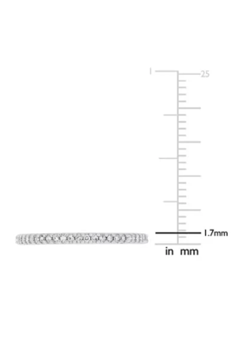 1/8 ct. t.w. Diamond Wedding Band 14K White Gold