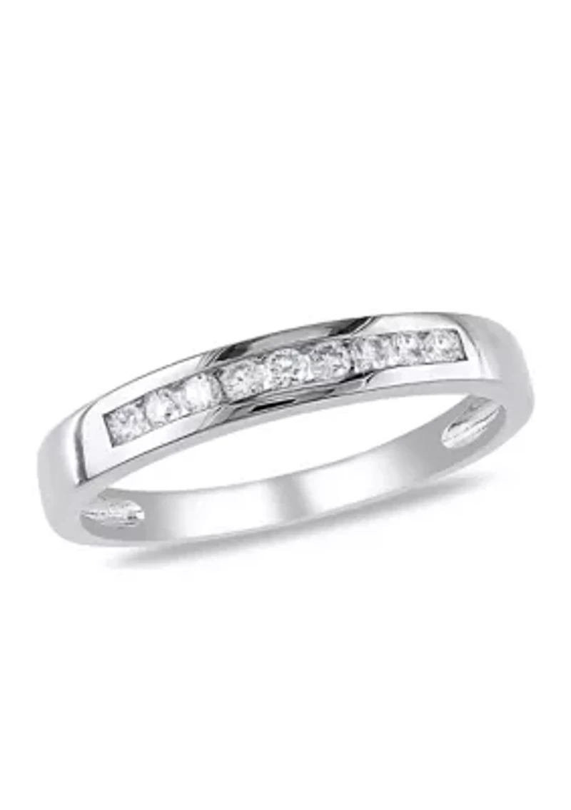 1/5 ct. t.w. Diamond Eternity Band 10K White Gold