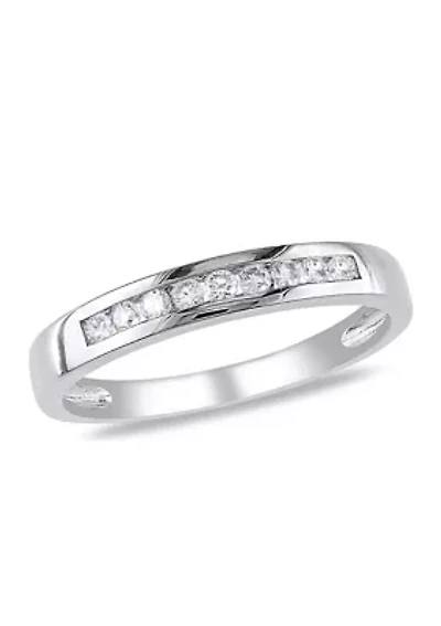 1/5 ct. t.w. Diamond Eternity Band 10K White Gold