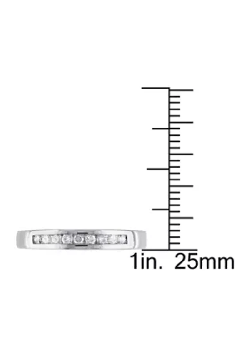 1/5 ct. t.w. Diamond Eternity Band 10K White Gold