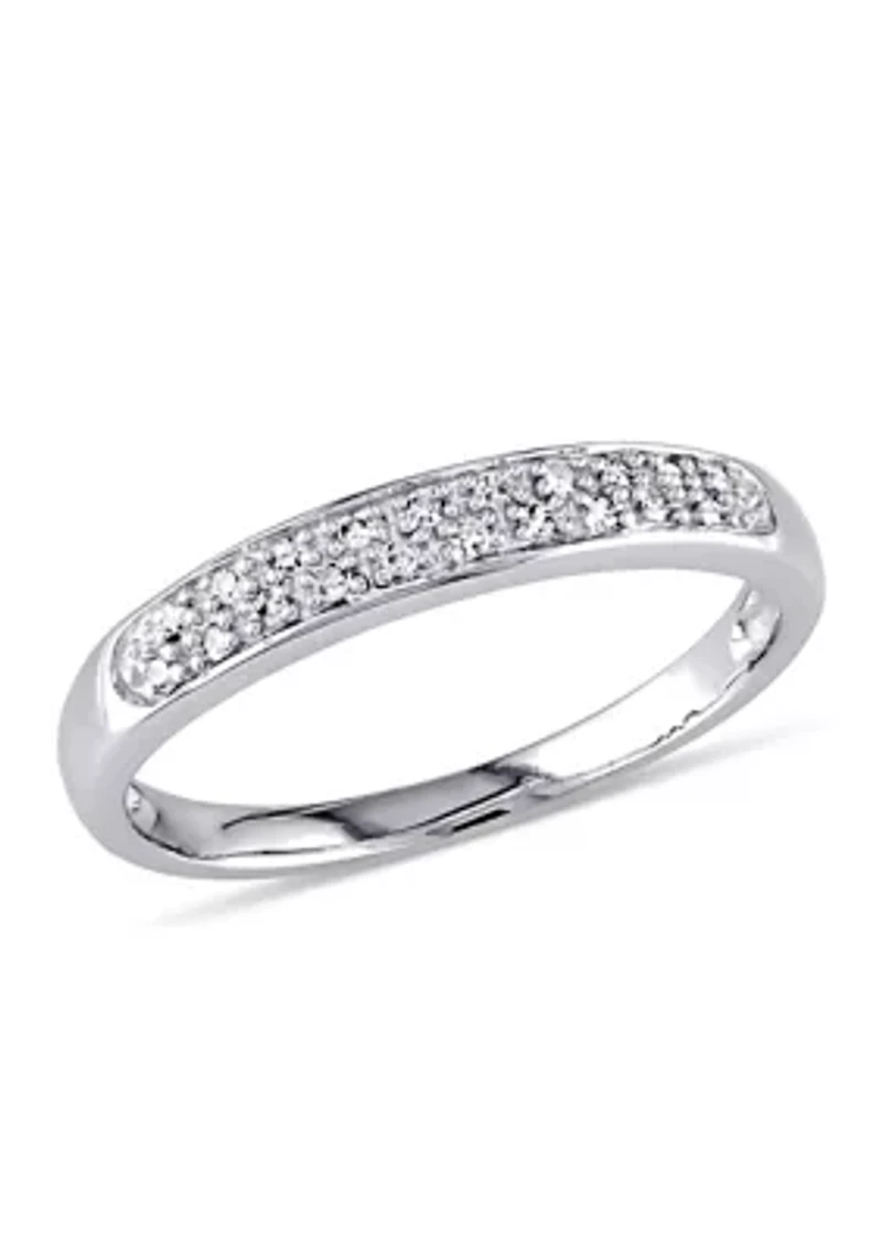 1/10 ct. t.w. Diamond Anniversary Band 10K White Gold