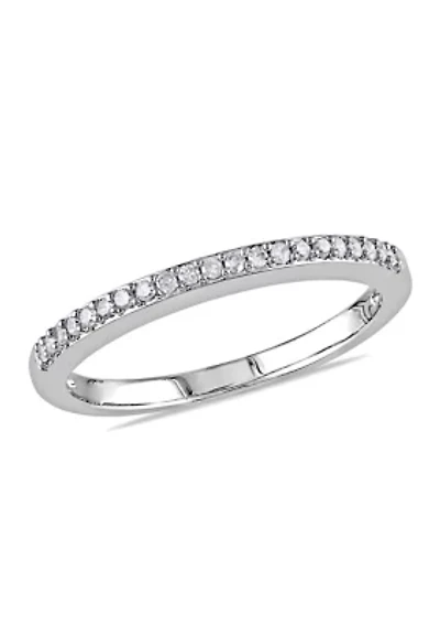 1/10 ct. t.w. Diamond Wedding Band 10K White Gold
