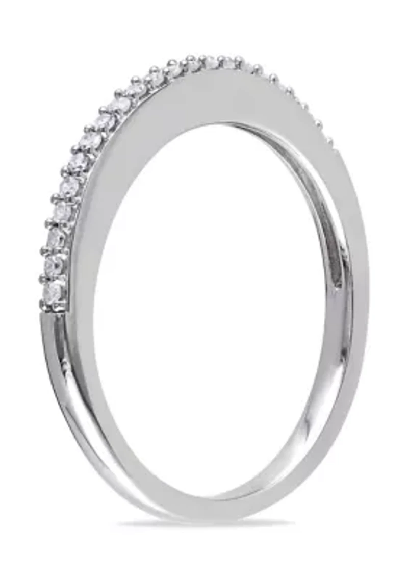1/10 ct. t.w. Diamond Wedding Band 10K White Gold