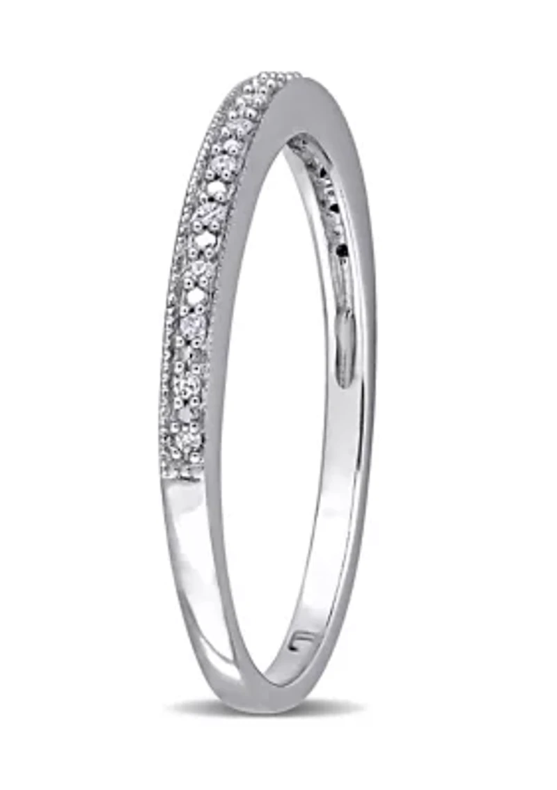 1/20 ct. t.w. Diamond Wedding Band 10K White Gold